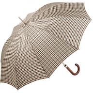 зонт-трость "FARE® Classic Dessin клетка бежево-коричневая ф107см 