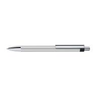 Ручка шариковая Polar корпус металл, лакированный, серебро, клип хром, держатель для клипа черный