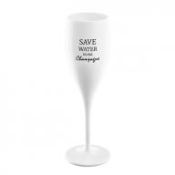Бокал для шампанского SAVE WATER DRINK , 100 мл, пластик, белый