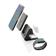 Зарядний пристрій 3 в 1, з powerbank, чорний