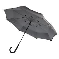 Зонт двухсторонний, диаметр 23", серый